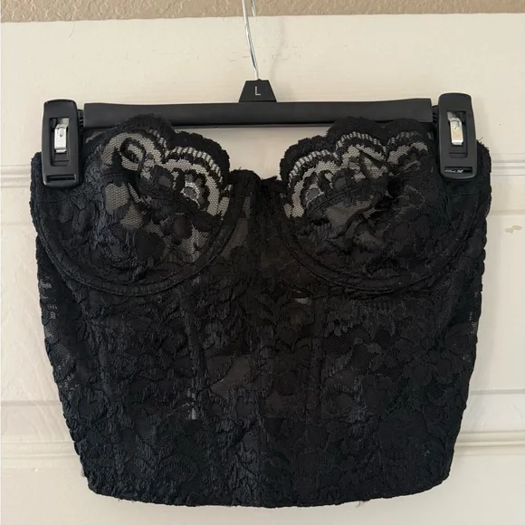 Vintage Victoria’s Secret Gold Label Black Lace Bustier - Picture 3 of 7